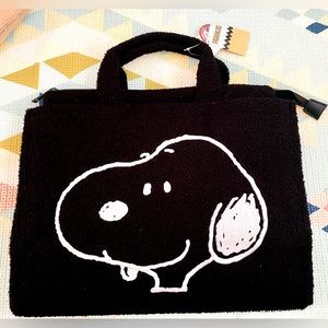 Peanuts Snoopy Portrait Sherpa Tote Bag